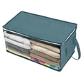 thumbnail image 4 of Home Clothes Storage Bag Foldable Organizer Zipper Organizer Under Bed Closure Container for Blankets Quilts blue, 4 of 6