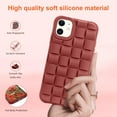 thumbnail image 3 of Compatible with iPhone 11 Case Cute 3D Weave Grid Design for Women Girls Soft TPU Silicone Phone Case Raised Bumper Corners Full Protective Case Cover for iPhone 11 6.1 inch (Wine Red), 3 of 13