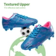 thumbnail image 3 of Dream Pairs Boys Girls Soccer Cleats Kids Football Shoes (Toddler/Little Kid/Big Kid) SDSO2301K BLUE/HOT PINK Size 6, 3 of 7