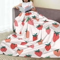 thumbnail image 6 of Sikiie Hand Drawn Strawberry Ultra-Soft Micro flannel Blanket Luxury All Seasons Warm Blanket for Bedding Sofa and Travel (4 sizes)-40"x30", 6 of 7