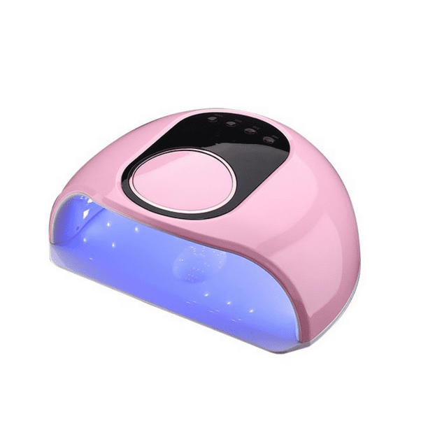 Lámpara de uñas de gel UV LED rosa, secador de uñas automático profesional de 130 W, secado rápido, 42 luces LED, pantalla LCD grande, 4 temporizadores 10 s/30 s/60 s/120 s, adecuado para esmaltes de