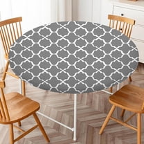 Round Tablecloth Stretch Round Fitted Tablecloth with Elastic Spandex Table Cloth Round Cover Washable Dining Table Protector for Indoor Outdoor Round Dining Table