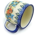 thumbnail image 2 of Polish Pottery 9 oz Mug (Red Cornflower And Blue Butterflies Theme) Signature UNIKAT Hand Painted in Boleslawiec, Poland + Certificate of Authenticity, 2 of 6