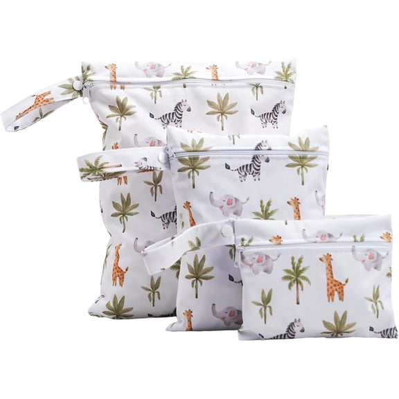 Wet Dry Bags - 3PCS Waterproof Travel Organizer, Leakproof Zipper Wet Dry Bags With Handle, Reusable Diaper & Swim Bag