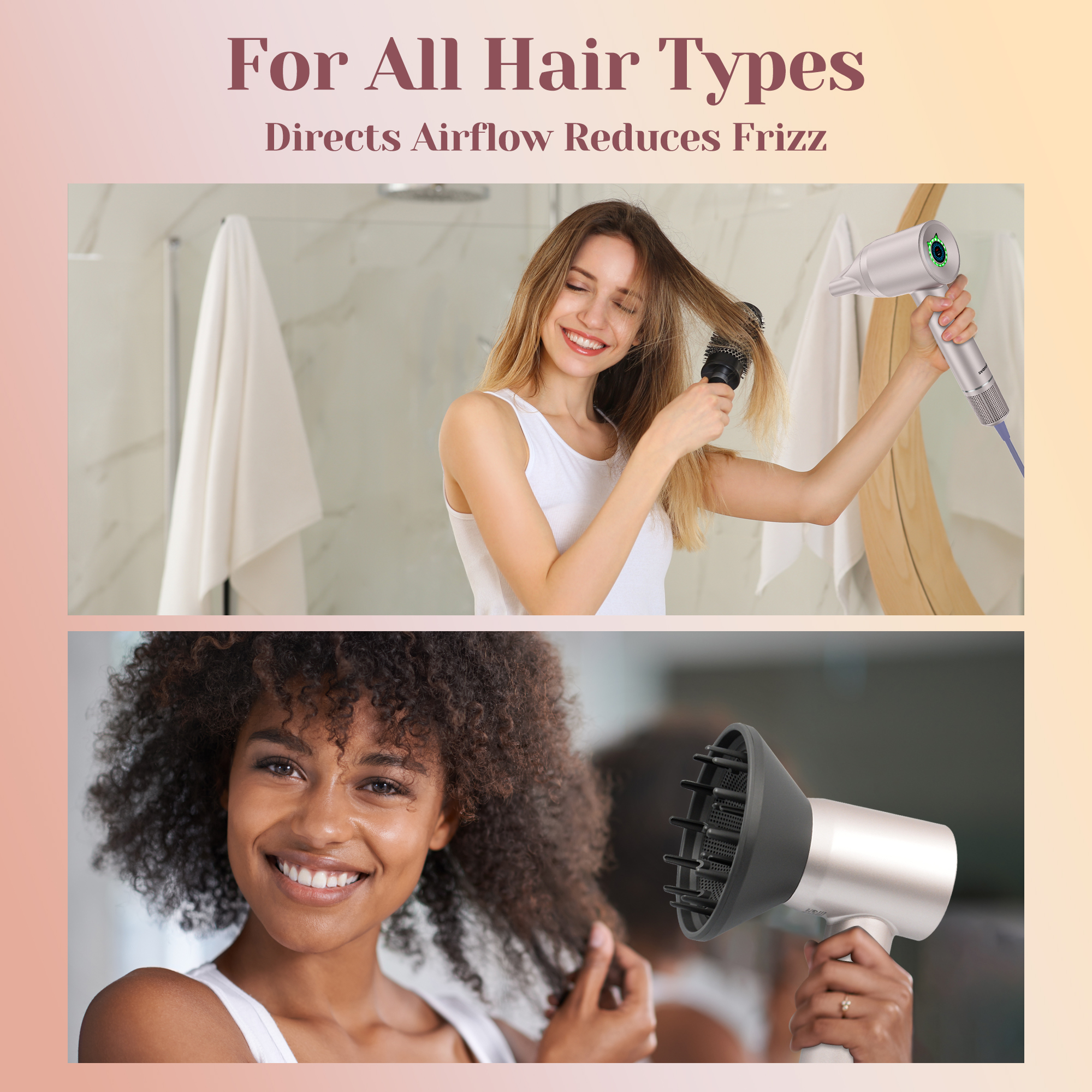 Sentryse Hair Dryer, High-Speed Ionic Blow Dryer, Lightweight Hairdryer with Diffuser, Gift Set for Women