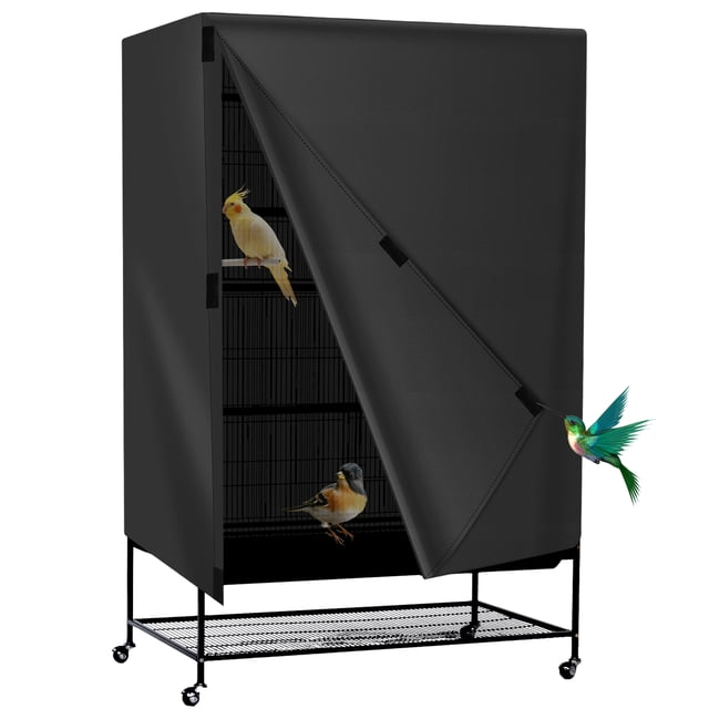 Bird Cage Birdcage Cubierta Impermeable de Tela Oxford Cubierta de Jaula para Mascotas Cubierta Ajustable Cubierta de Jaula de Loros Grande Cubierta de Noche de Pájaro Seguro para Periquito Loro Cockatiel Más Pinzones