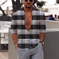 thumbnail image 2 of Camisas Y Playeras Hombres Casual Manga larga Primavera Verano Turndown Neck 3D Impreso Camisas Moda Top Blusa Camisas (D, XL), 2 of 5