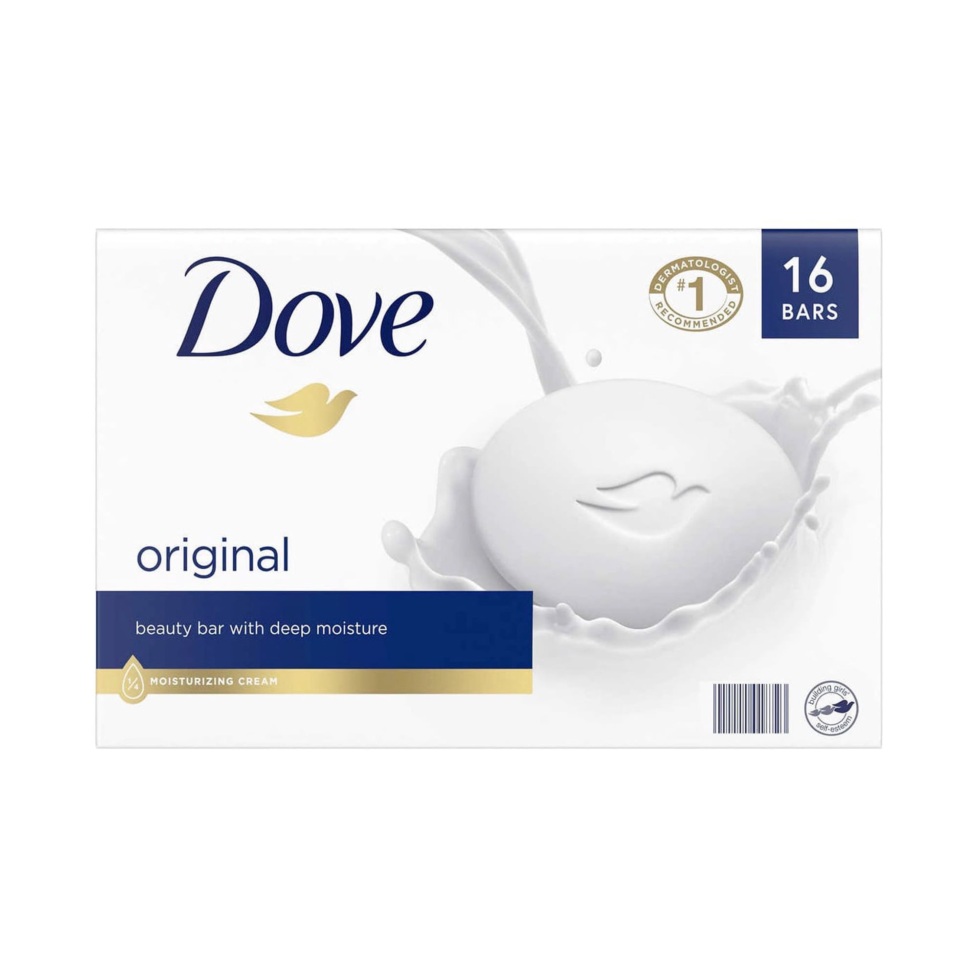 Dove Moisturizing Beauty Bar Soap, Gentle, Original, 3.75 oz, 16 Bars
