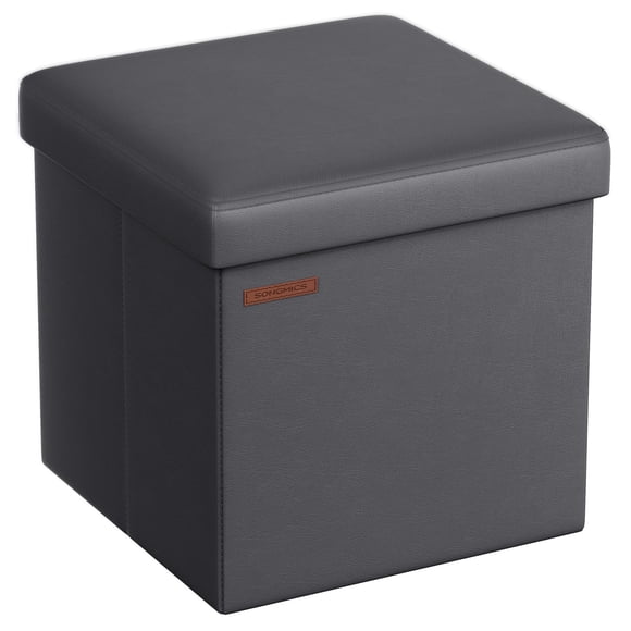 Otomana SONGMICS Mazie 38 cm Storage de piel sintética