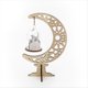 thumbnail image 5 of Adornos de Linterna de Luna de Madera, Artesanías, Decoraciones para el Hogar, Regalos y Decoraciones Artesanales (Luna Estrella Plateada), 5 of 5