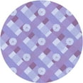 thumbnail image 1 of Ahgly Company Machine Washable Indoor Round Transitional Purple Area Rugs, 6' Round, 1 of 7