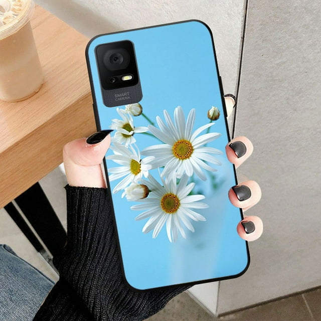 For TCL 405 Case Cover TCL405 6.6" Shockproof Phone Cases For TCL 406 TCL 408 405 T506D Black Silicone Back Cover Bumper Shell 30 For TCL 406