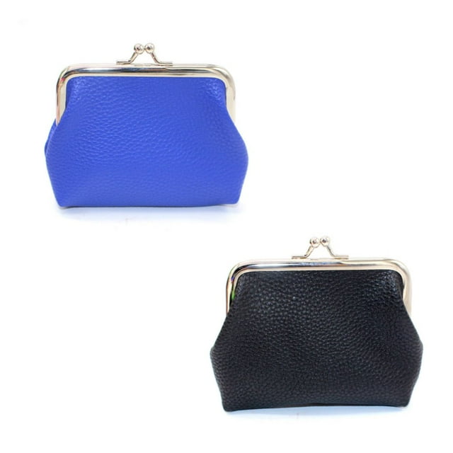 CHOKCoin Sac à Main pour Femmes Protection RFID Pochette à Pièces Design Serrure Classique Petit Portefeuille Chic pour Déplacement