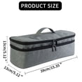 thumbnail image 3 of HILABEE Double Couche Sèche-Cheveux Sac de Rangement avec Poignée Trousse de Toilette Sac de Voyage pour, 3 of 8