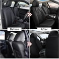 thumbnail image 4 of LAONNVIR Full Set Seat Covers Fit for Ford Most SUV Sedan Pickup Such as Fit for Edge Escape Fusion Taurus Explorer Bronco Sport Maverick Waterproof Faux Leather Car Seat Covers(5 Seat,Black), 4 of 8