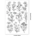 thumbnail image 6 of Wild Flower Clear Stamps for Card Making Decorative Vintage Plants Flowers Leaves Bee Transparent Silicone Stamps for DIY Scrapbooking Supplies Embossing Paper Card Album Decoration Craft, 6 of 7