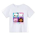 thumbnail image 3 of Ropa para niños, camiseta de algodón con la casa de muñecas de Gabby, linda camiseta de dibujos animados para bebés, camisetas casuales de manga corta para niñas pequeñas, 3 of 5