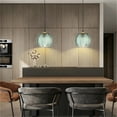 thumbnail image 4 of Hanging Pendant Light Plug In Glass Dining Room Glass Green Retro Lamp Plug In Chandelier, 4 of 4