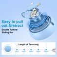 thumbnail image 3 of Bioonis Retractable Charging Cable, 3 in 1 Multi USB Cable 3.3FT Charging Cord USB Cable Adapter with Light-ning Cable USB C Type C Micro USB Charger Cord Compatiable for iPhone Samsung Android, Blue, 3 of 7