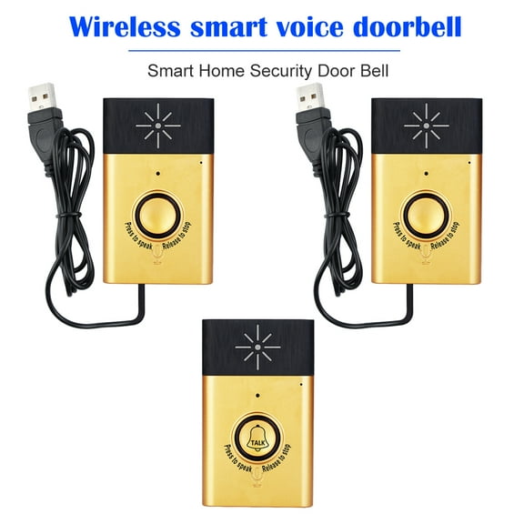 Spirastell Doorbell,Wireless Voice 2-wayWith Unit Button Receiver Smart Door Bell Doorbell 2-wayIndoor Unit Splenssy Voice Intercom Doorbell With 700ft Distance SmartDoor