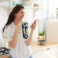thumbnail image 5 of Yayeee 40oz Stainless Steel Tumbler with Straw and Handle Double-Wall Insulated Travel Water Bottle, Beige Plaid Lemon, 5 of 8