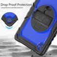 thumbnail image 7 of For Samsung Galaxy Tab A8 Case 10.5 inch, 360 Rotating Shockproof Cover with Stand, Screen Protector, Shoulder Strap (2022, SM-X200/X205/X207), Dark Blue PC, 7 of 7
