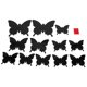 thumbnail image 1 of Juego de pegatinas de pared Sincero mariposas negras 24 piezas decoración sala de estar, 1 of 10