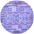 thumbnail image 1 of Ahgly Company Indoor Round Abstract Blue Contemporary Area Rugs, 8' Round, 1 of 4