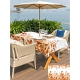 thumbnail image 5 of Outdoor Tablecloth with Umbrella Hole for Patio/Picnic/Party/Camping, Orange Eucalyptus Leaves Waterproof Table Cloth Rectangle Table Cover Washable, Watercolor Spring Summer Botanical (60"x 84"), 5 of 8