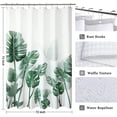 thumbnail image 2 of Green Tropical Shower Curtain for Bathroom Botanical Shower Curtain Natural Shower Curtain Floral Watercolor Leaves Shower Curtain Vines Nature Country Style 72x84, 2 of 5