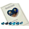 thumbnail image 1 of Corazón de bolsillo de vidrio para playa, adorno de corazón de vidrio oceánico hecho a mano con fusión de mar natural, ficha de bolsillo de corazón de vidrio fusionado, mini ficha linda y duradera con, 1 of 7
