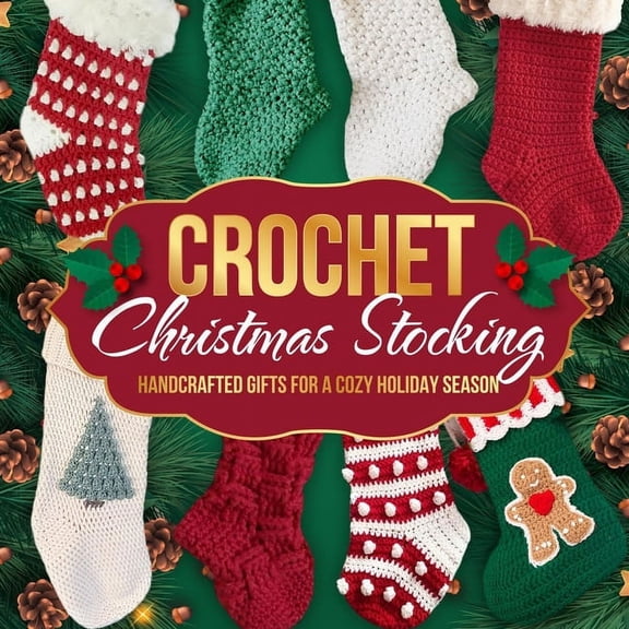 Crochet Christmas Stocking: Handcrafted Gifts for a Cozy Holiday Season: Crochet Patterns for Christmas, (Paperback)