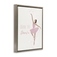 thumbnail image 3 of Stupell Industries Born To Dance Ballerina Quotes and Sayings Painting Brown Floater Framed Canvas Art Print Wall Art, 25 x 31, 3 of 9