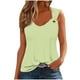 thumbnail image 2 of Fiudx Ofertas Del Día Camiseta de Manga Corta con Tirantes de Color Liso para Mujer Camiseta Sin Mangas Holgada, 2 of 4