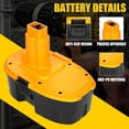thumbnail image 6 of 2Pack 18V 4500mAh DC9096 Replacement Battery Compatible with Dewalt 18 Volt DC9099 DW9098 DW9099 DW9095 DW9096 DE9039 and DC9320 Dual Port Charger for 7.2-18V Ni-Cad Ni-Mh Battery, 6 of 6