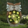 thumbnail image 1 of Garden Ornament Owl Figurine, Solar Powered Outdoor Lights, 1 of 5
