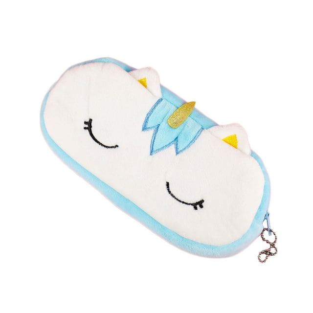 Unicorn Large Capacity Zipper Pen Pouch - Blue Pen Pouch