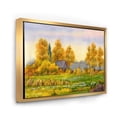thumbnail image 4 of Orange Fields With Haystacks II 32 in x 16 in Framed Painting Canvas Art Print, by Designart, 4 of 5