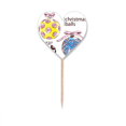 thumbnail image 1 of Merry mas  Round Candy Pattern Toothpick Flags Heart Lable Cupcake Picks, 1 of 3