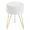 Beige, variant on CONCETTA Round Vanity Stool, Upholstered Accent Stool for Makeup Room, Bedroom, Living Room,Pink