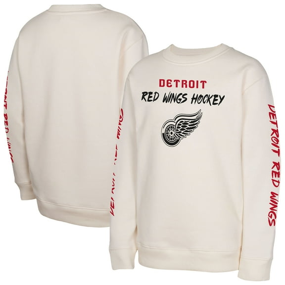 Youth Cream Detroit Red Wings Star Power Pullover Sweatshirt