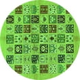 thumbnail image 1 of Ahgly Company Indoor Round Oriental Green Modern Area Rugs, 3' Round, 1 of 4
