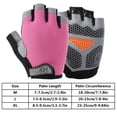thumbnail image 2 of Men's and Women's Half Finger Sports Gloves, Shock Absorbing Cycling Gloves with Sweat Wipe Thumb Breathable Mesh Back Gym Workout Hiking Outdoor Activity Gloves, 2 of 7