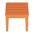 thumbnail image 5 of WestinTrends Ashore Oversized Outdoor Side Table, 18 Inch All Weather Poly Lumber Adirondack Patio Side Table Square End Table, Orange, 5 of 6