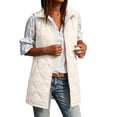 thumbnail image 5 of Women's Collar Quilted Vest Casual Sleeveless Zip Up Jackets Lightweight Puffer Coat with Side Pockets for Fall Winter, 5 of 9