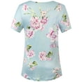 thumbnail image 2 of SSLR Womens T Shirts V Neck Criss Cross Floral Tee Short Sleeve T Shirt, 2 of 6