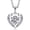 01 Heart-Silver, variant on MomentWish 1Carat Simulated Diamond Heart Necklace for Women S925 Sterling Silver Anniversaries Valentines Day Gifts for Wife