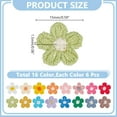 thumbnail image 2 of 96 Pcs 16 Colors Mini Flower Sew on Fabric Patches 15mm (0.59 inch) Embroidery Sewing Appliques, 2 of 5