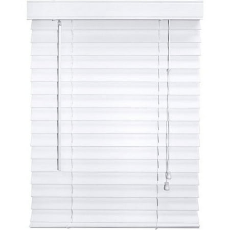 Better Homes and Gardens 2" Faux Wood Blinds 30 W x 64 L, White