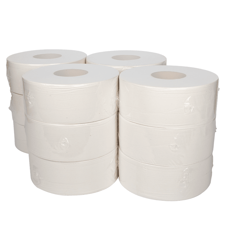 Karat Jumbo Roll Bathroom Tissue, 2-Ply White, 12-Pack photo 3